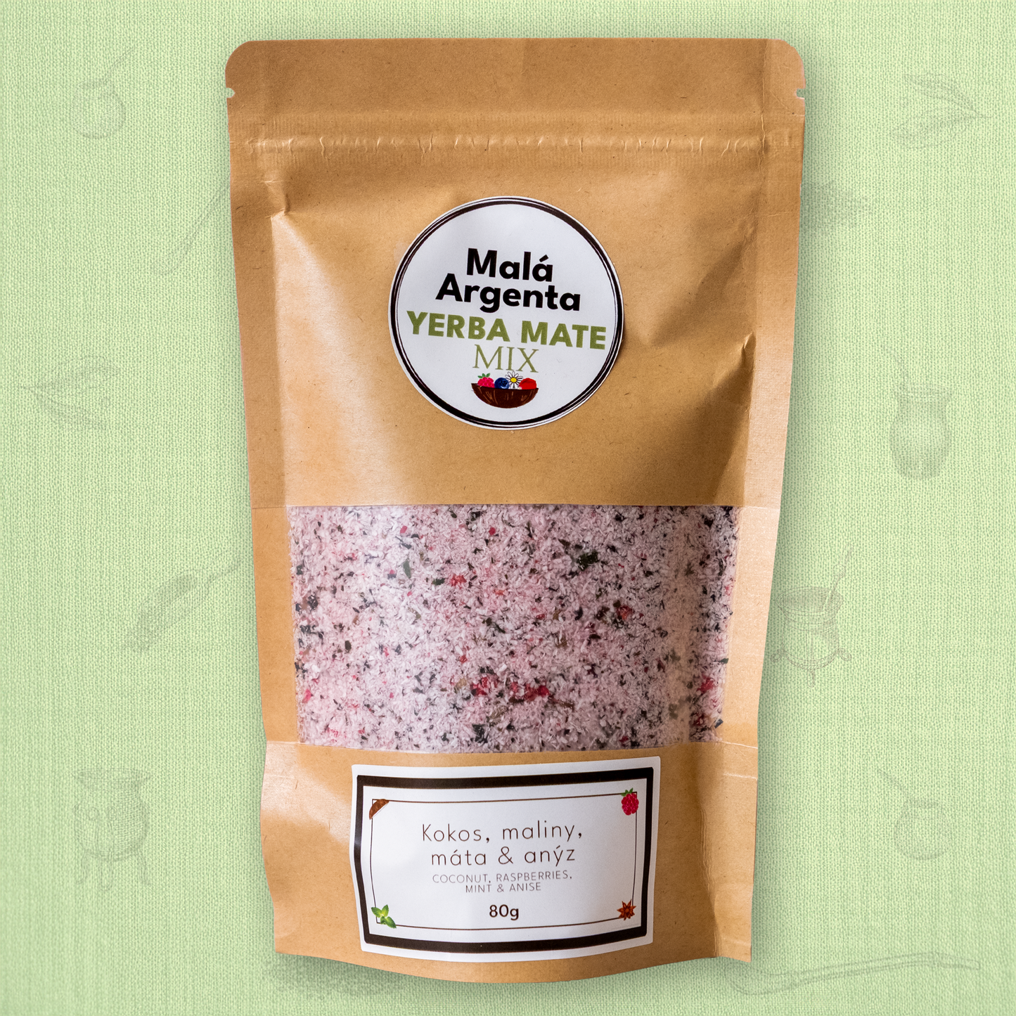Yerba Mate Mix -Maliny, Máta & Anýz- 80g