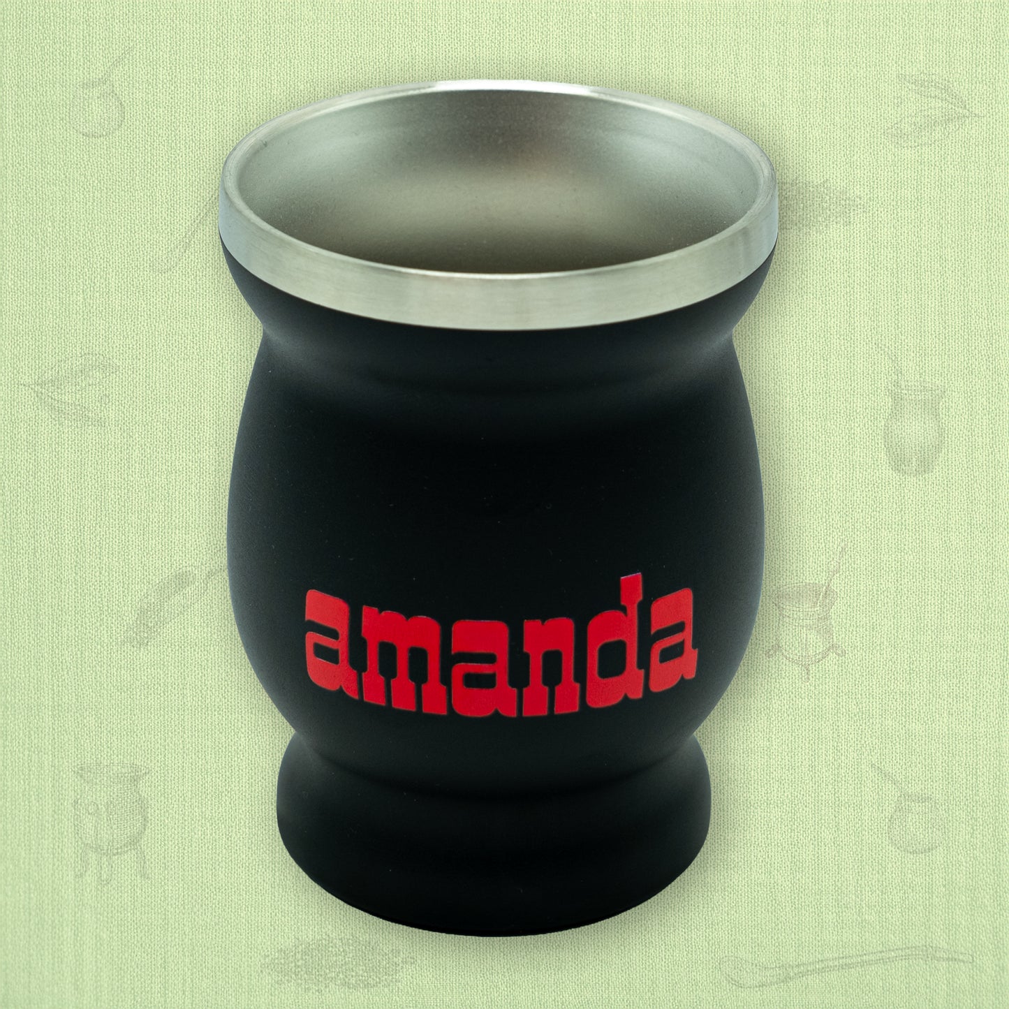 Mate Stainless Steel Amanda -black & red-